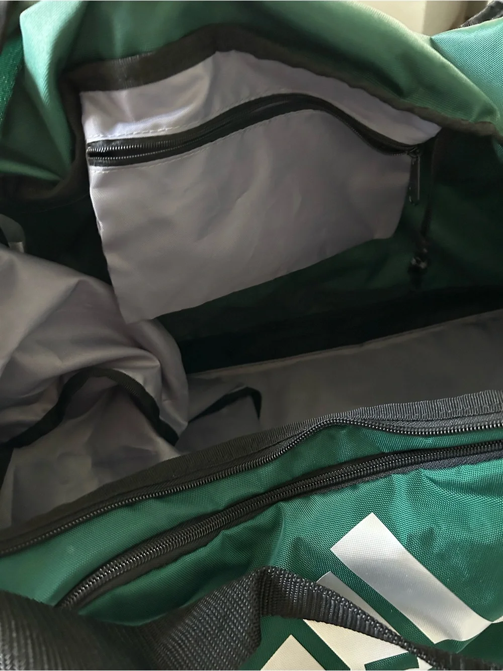 adidas Dark Green Duffel with Black Accents